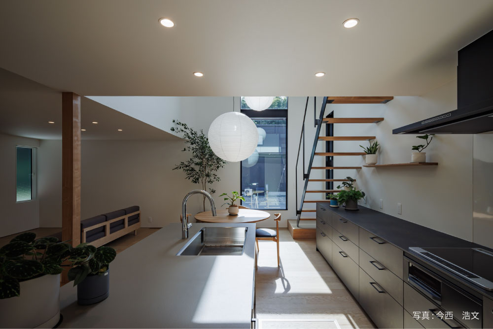 開放感のあるアールのかわいい家